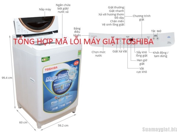 Tổng hợp mã lỗi của máy giặt toshiba và cách ... - Sửa máy giặt